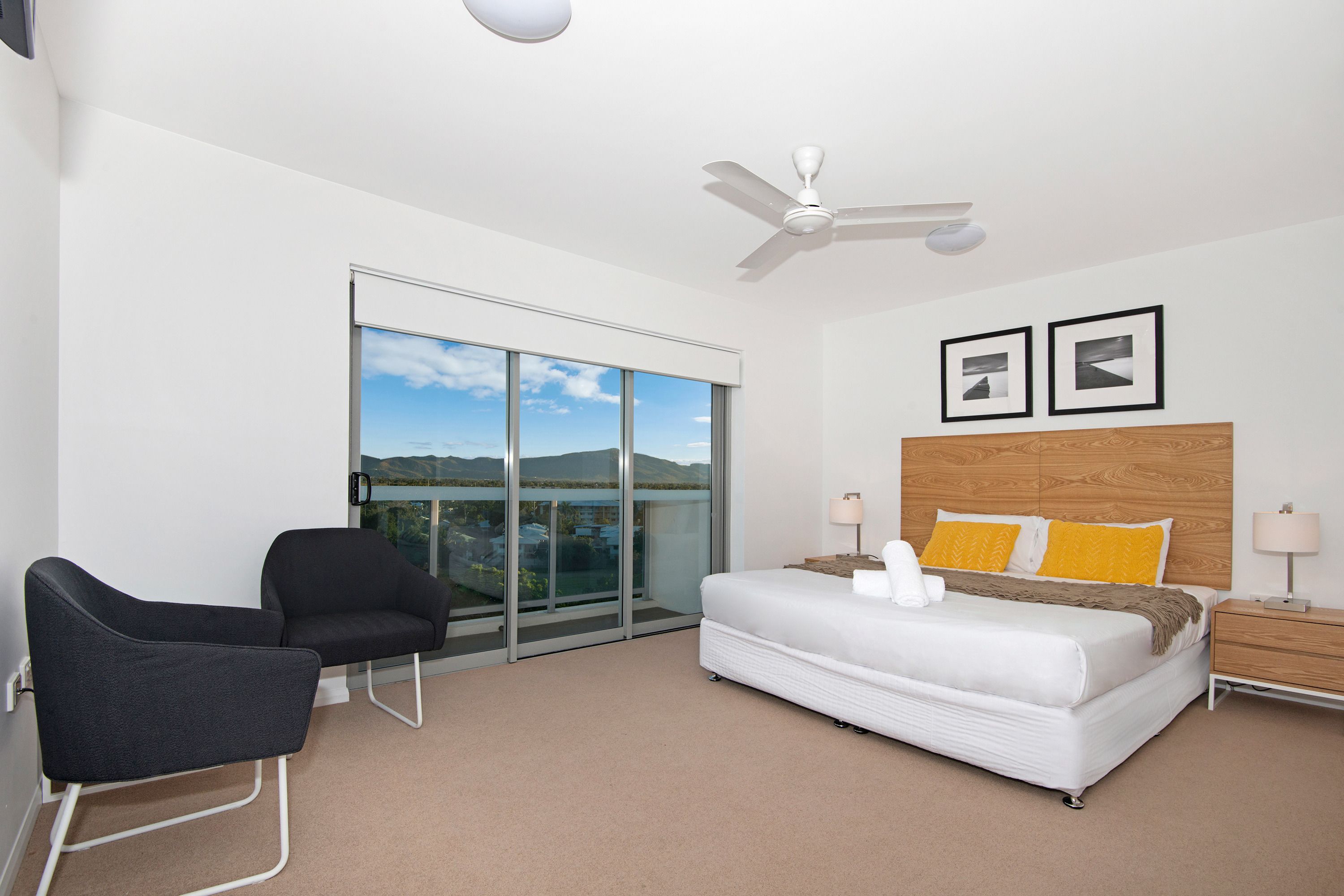 3 bedroom apartment | desk, laptop workspace, blackout curtains, soundproofing