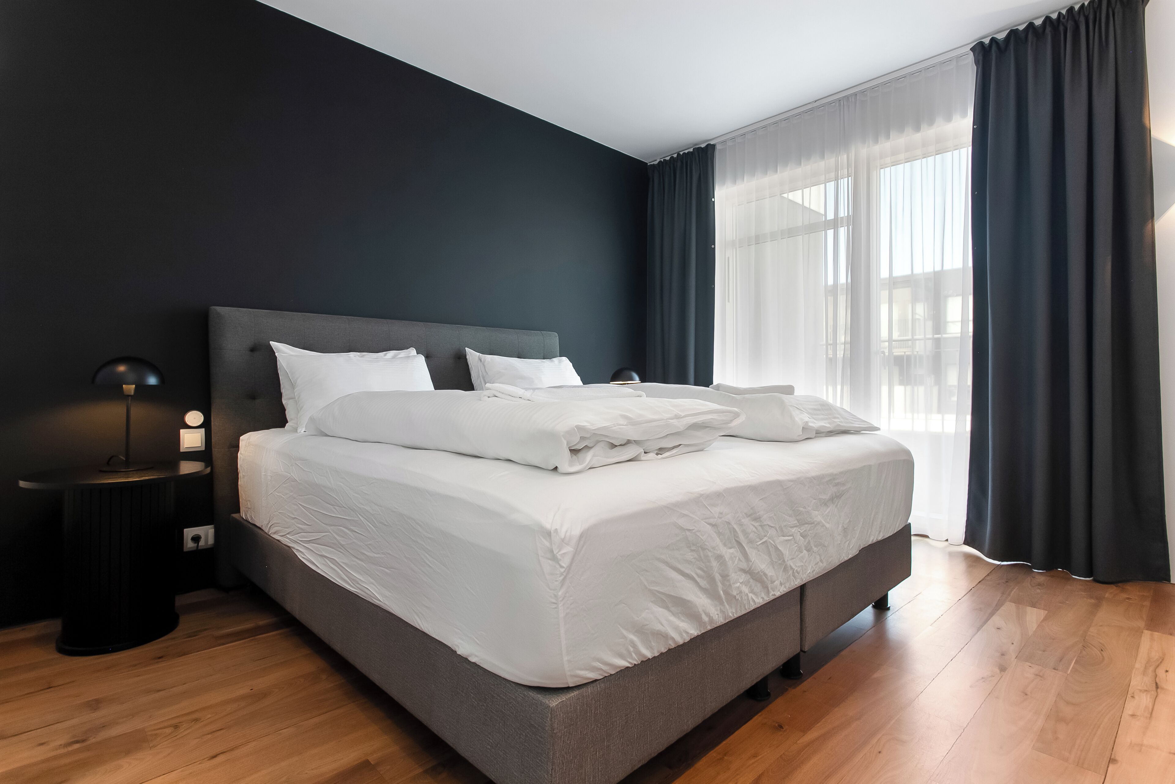 Deluxe Penthouse, Balcony | Down duvets, laptop workspace, blackout curtains, soundproofing