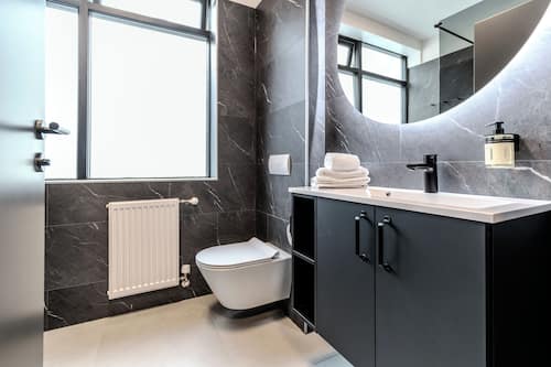 バスアメニティ (無料)、ヘアドライヤー、タオル、トイレットペーパー