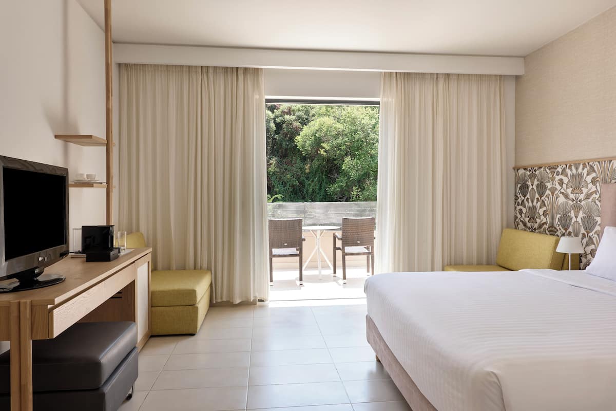 Double Room Garden View | 1 bedroom, in-room safe, desk, blackout drapes