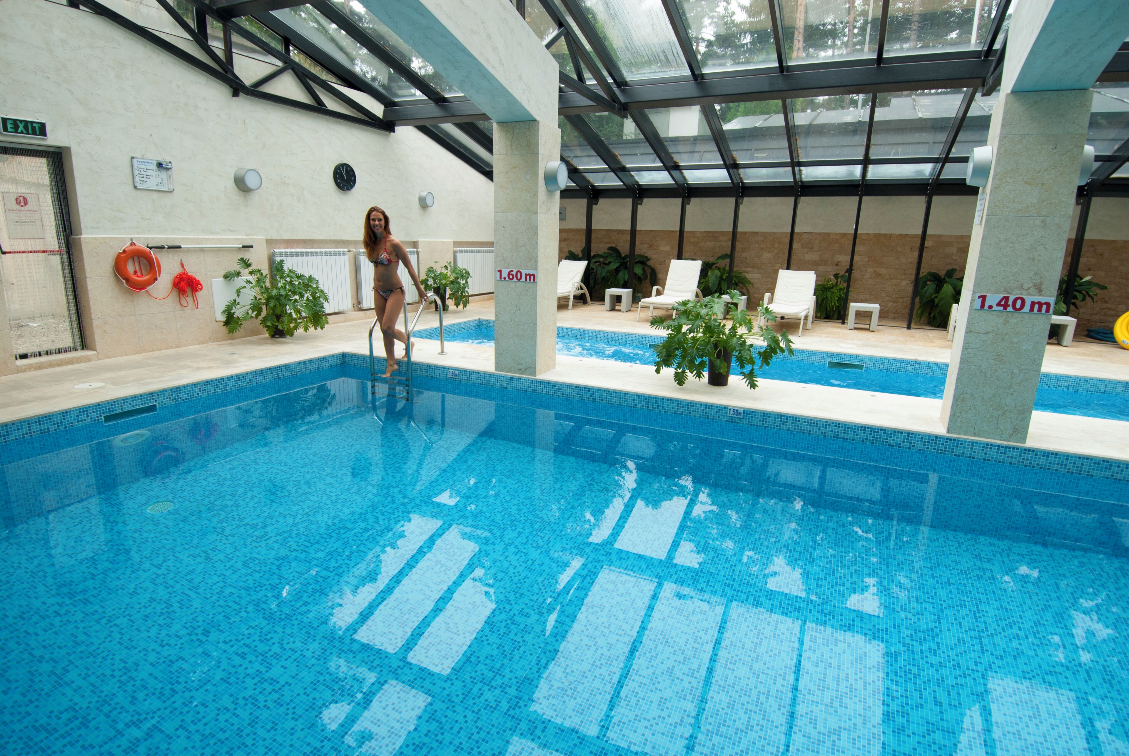Indoor pool, outdoor pool
