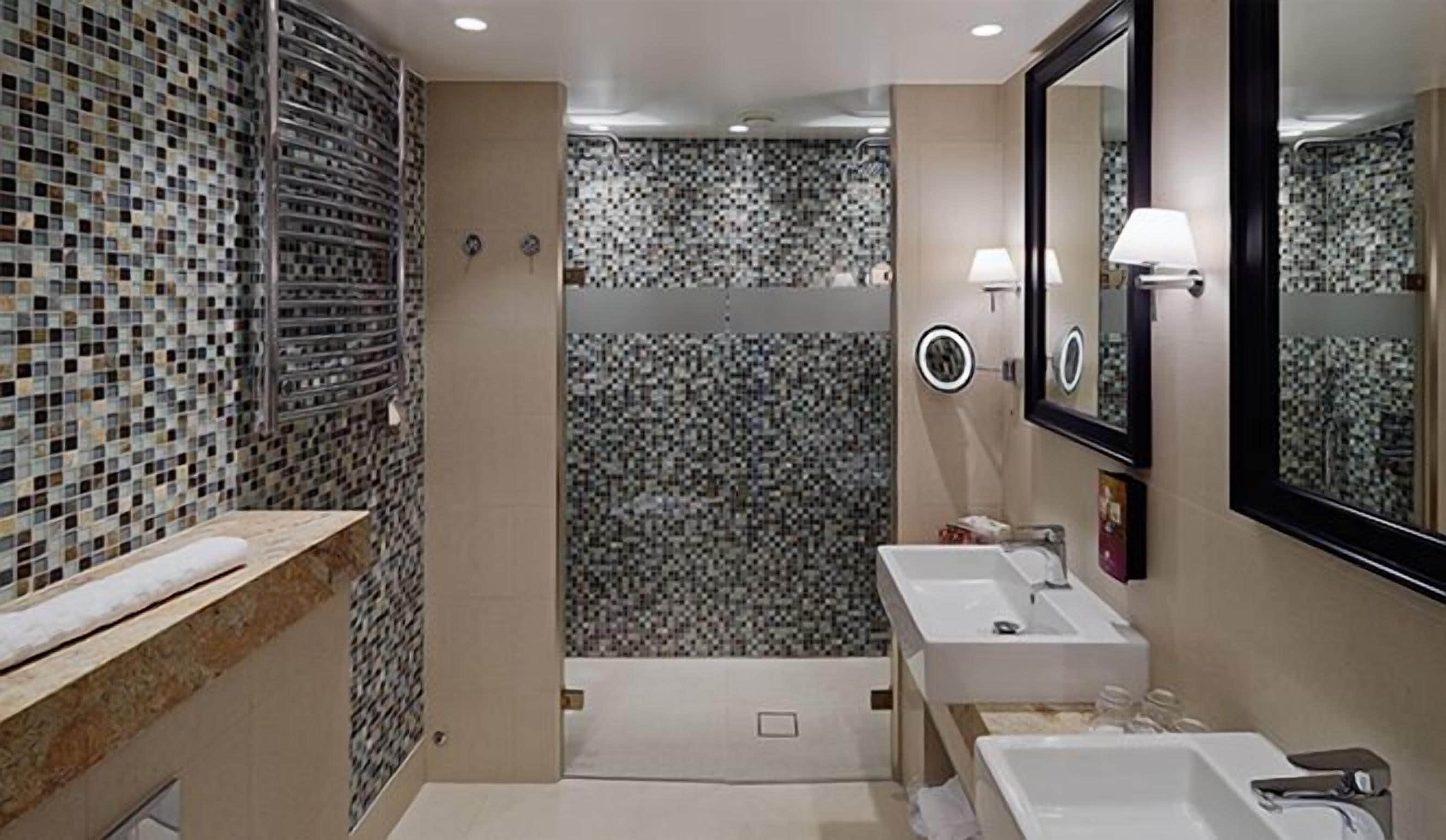 King De Luxe | 浴室 | 淋浴设施、吹风机、毛巾