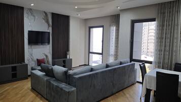 Leilighet – city | Oppholdsområde | LCD-TV og oppvarmet gulv