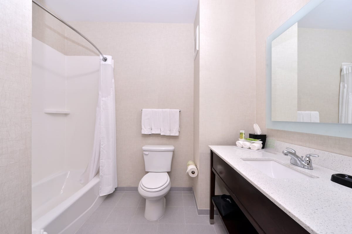 Hair dryer, towels