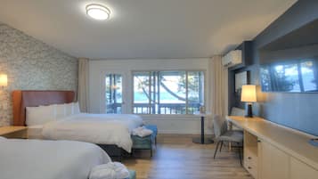 Studio, 2 queensize-senger, havutsikt | Strykejern/-brett og sengetøy
