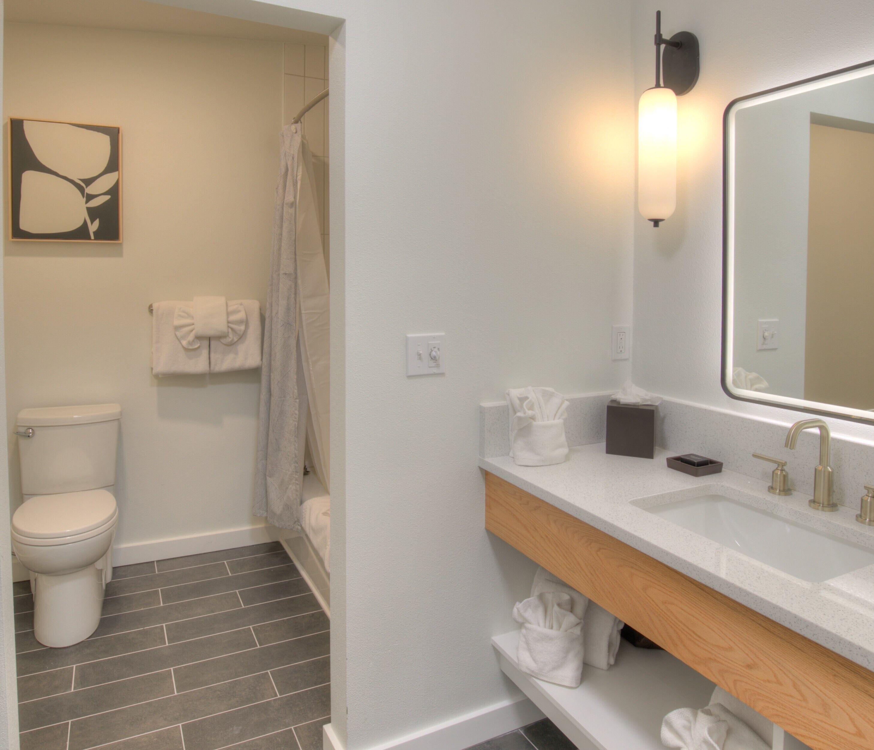 free toiletries, hair dryer, bathrobes, towels