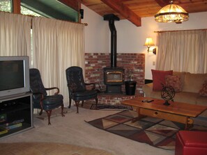 Condo, 4 Bedrooms | Living room | Flat-screen TV, fireplace, DVD player