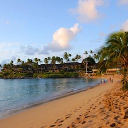 On the beach, white sand, beach towels