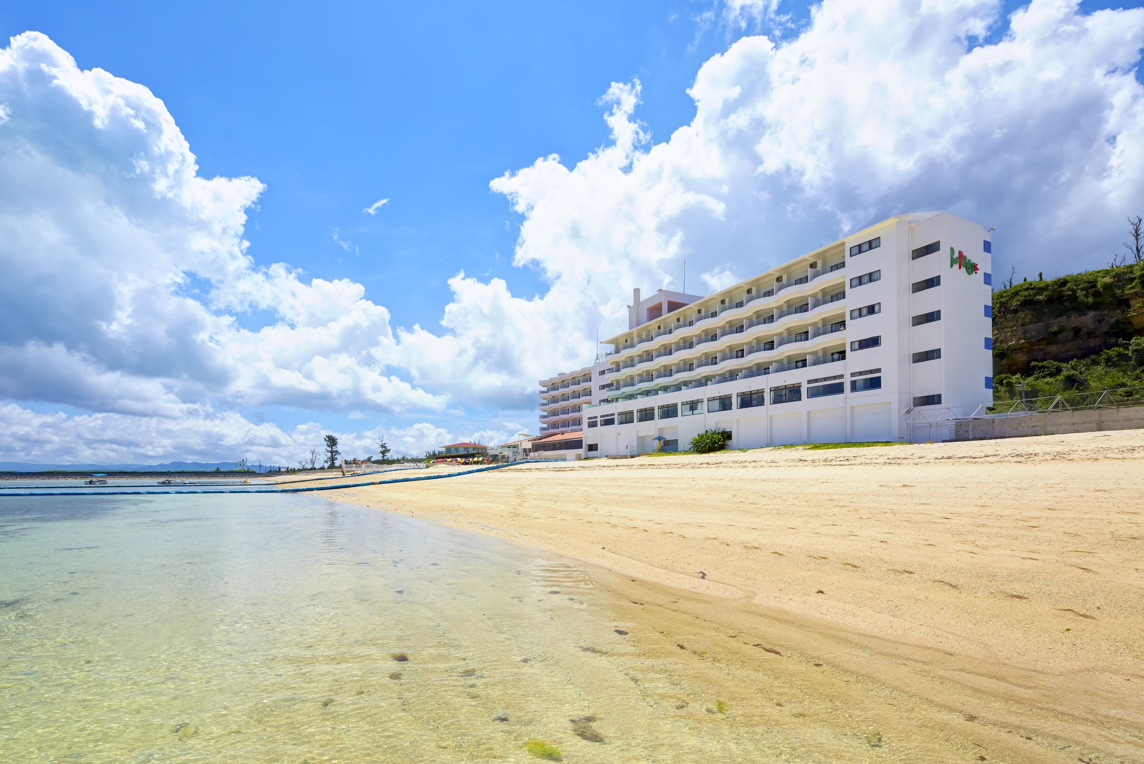 Private beach, white sand, sun-loungers, beach umbrellas