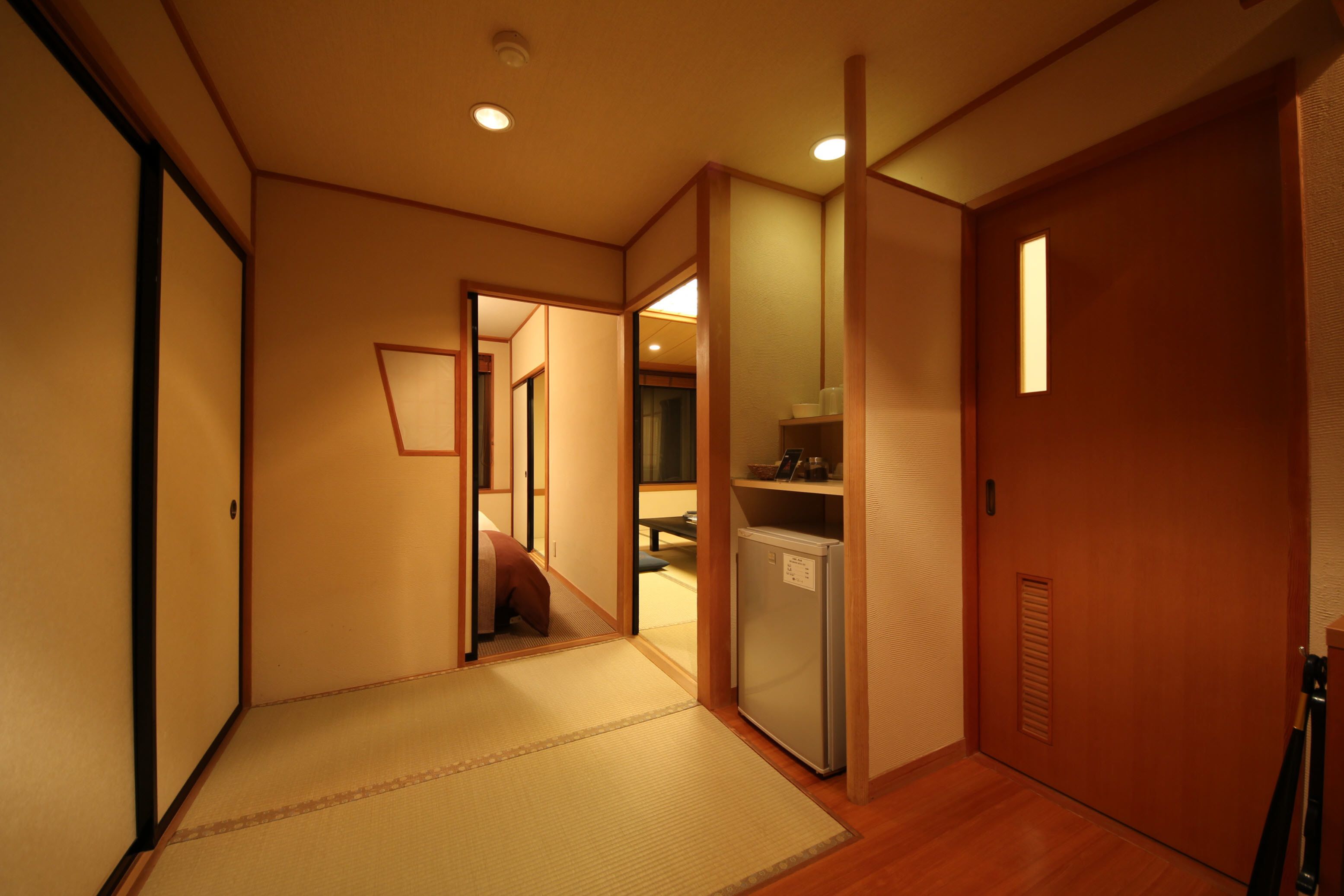 tsukishiro japanese twin room   | mini fridge