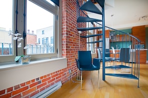 Loft, 1 Queen Bed and Sofa Bed (205) | Living area | Flat-screen TV, DVD player