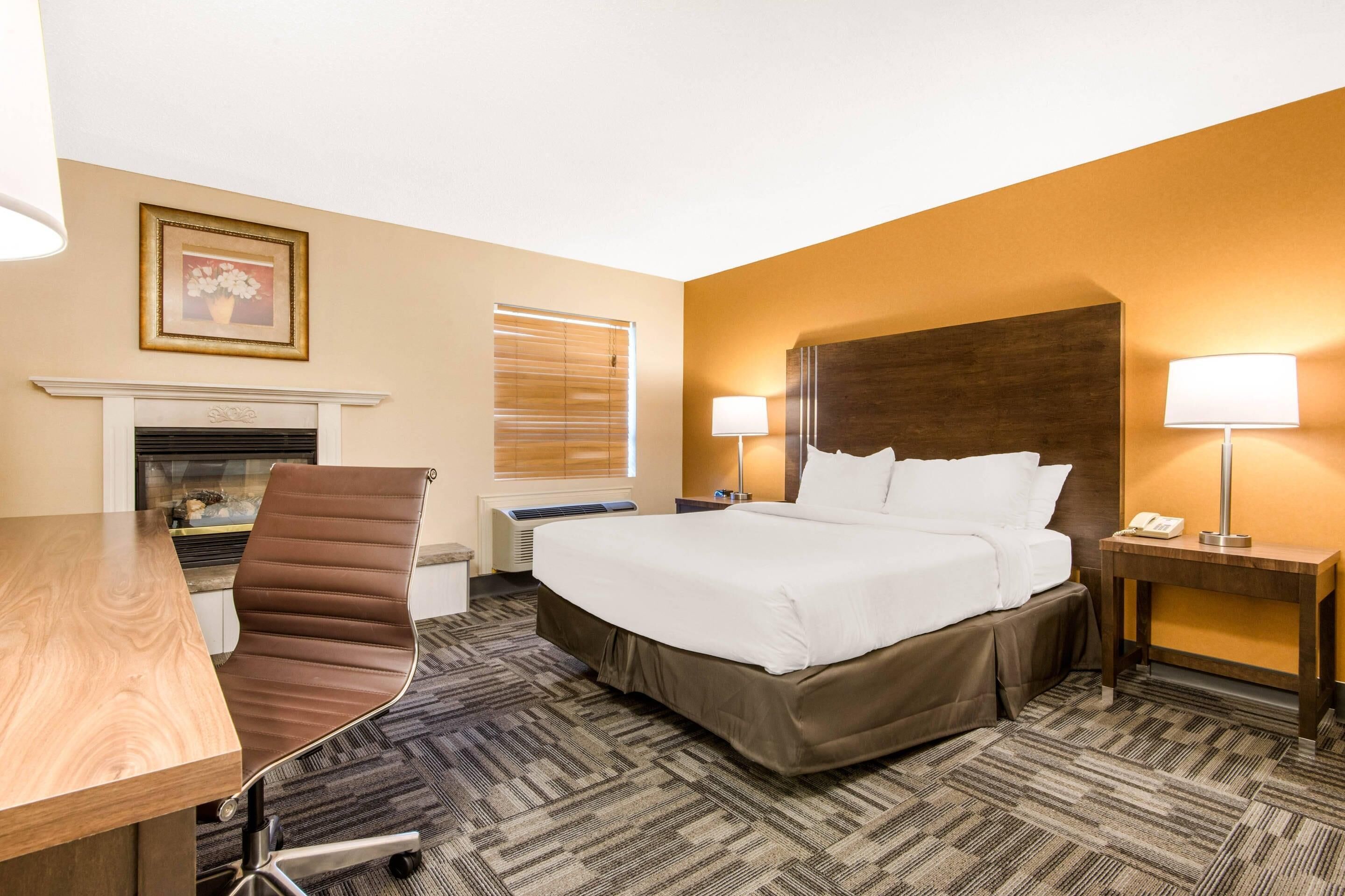 Standard Room, 1 Queen Bed, Non Smoking | Desk, laptop workspace, blackout drapes, iron/ironing board