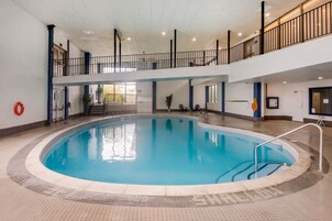 Indoor pool, open 8:00 AM to 10:00 PM, sun loungers