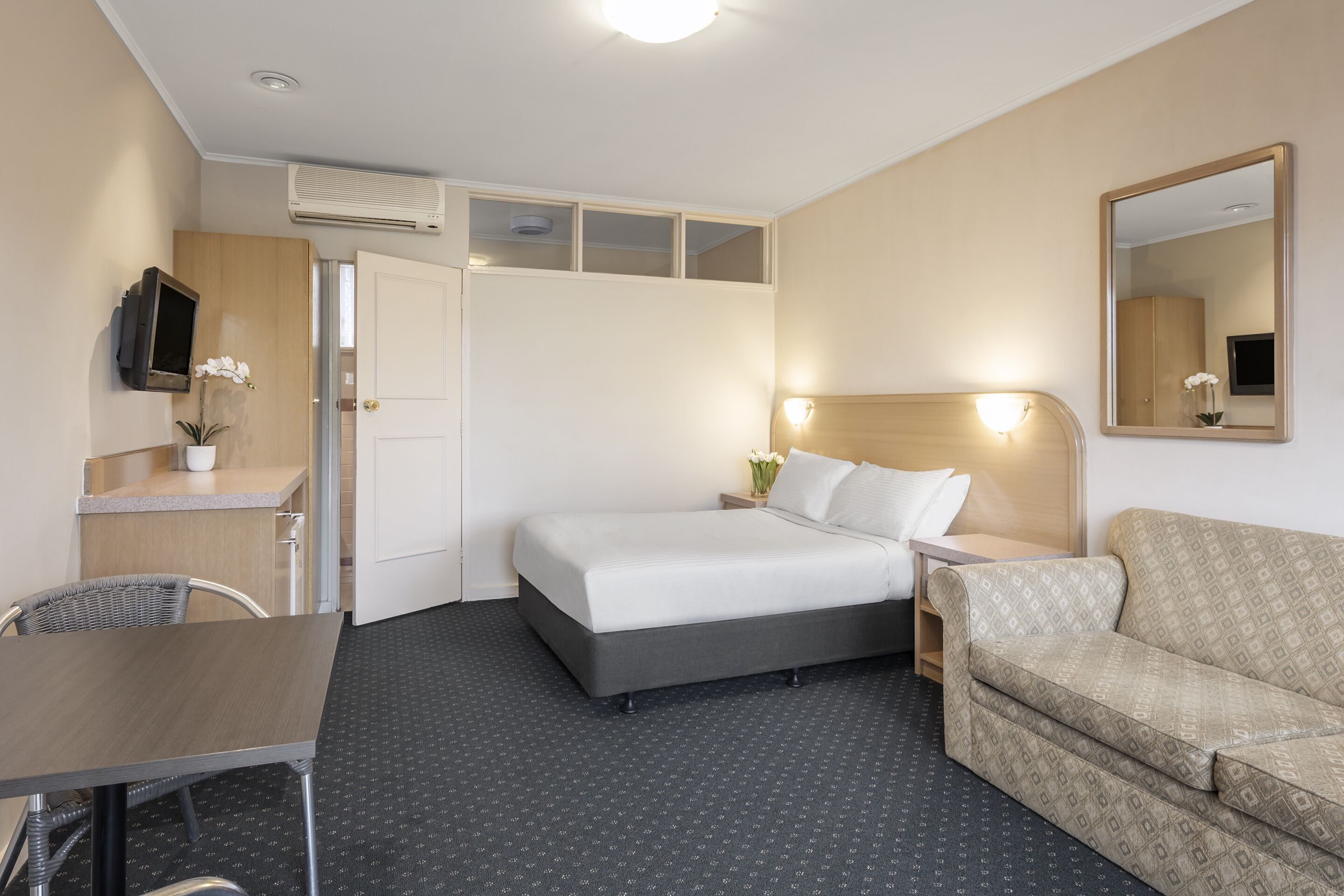 Individually decorated, individually furnished, iron/ironing board