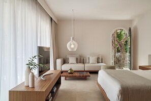 Wow Suite with Hot Tub | Biancheria da letto di alta qualità, una cassaforte in camera