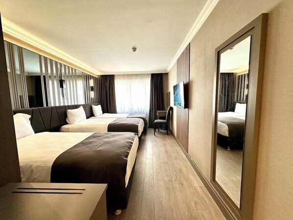 Premium bedding, minibar, in-room safe, desk