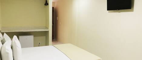 Desk, free WiFi, bed sheets