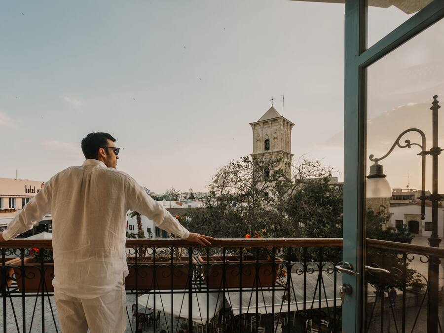 Studio Familial, vue ville | Vue depuis le balcon