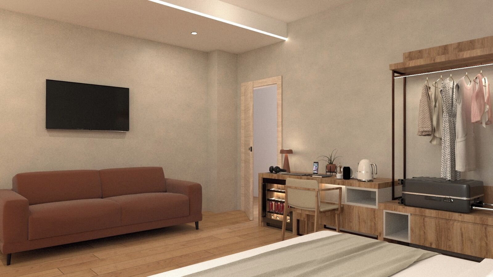 Habitación cuádruple familiar, frente al océano | Ropa de cama de alta calidad y minibar 