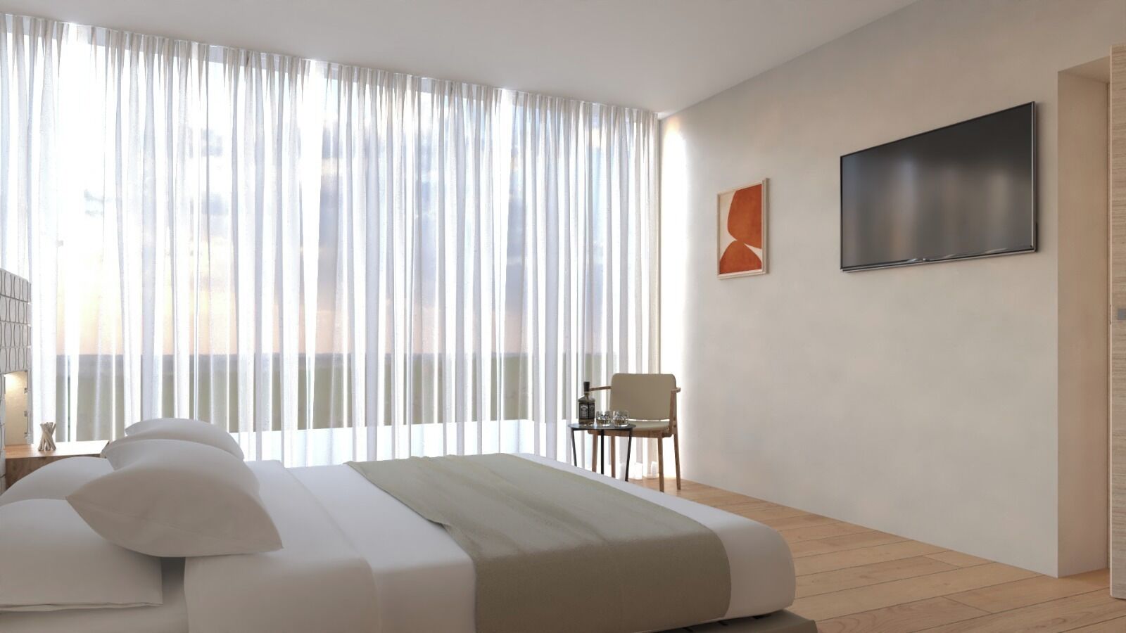 Habitación doble panorámica, frente al océano | Ropa de cama de alta calidad y minibar 