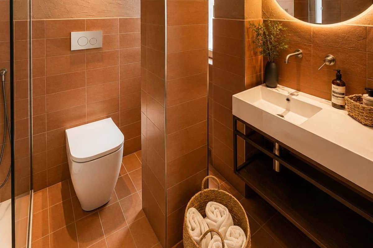 Superior Double Room, Oceanfront | Bathroom