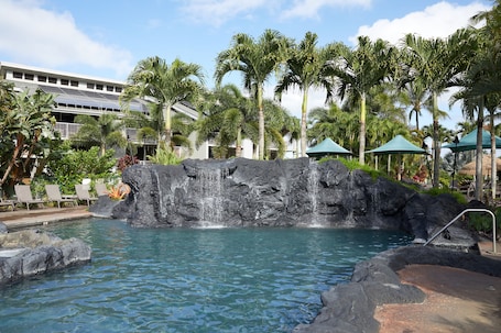 2 outdoor pools, open 9:00 AM to 10:00 PM, pool umbrellas, sun loungers