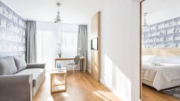 1 habitación, camas con pillow-top, escritorio y cortinas blackout