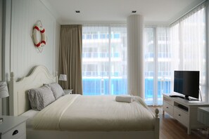 คอนโด, 2 ห้องนอน (2 Bedrooms Condo) | 2 ห้องนอน, เครื่องนอนระดับพรีเมียม, ผ้าม่านกันแสง, Wi-Fi ฟรี