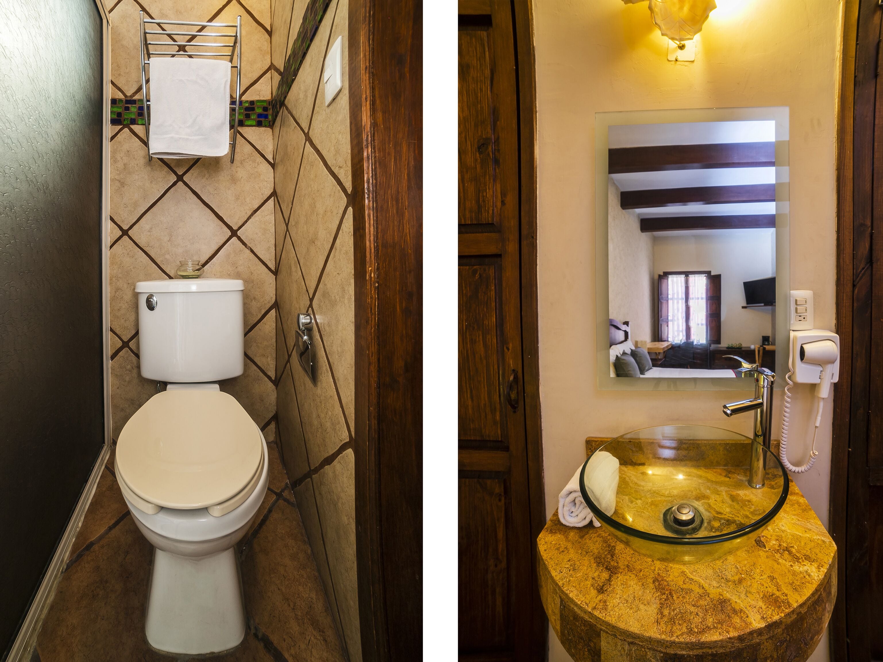 standard room | bathroom | shower, free toiletries, hair dryer, towels