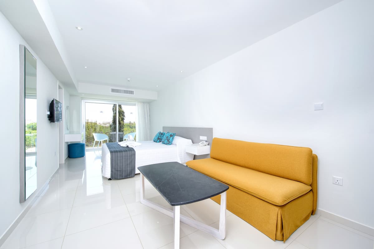 family room (inland view) | living area | 19-inch lcd tv with satellite channels, tv