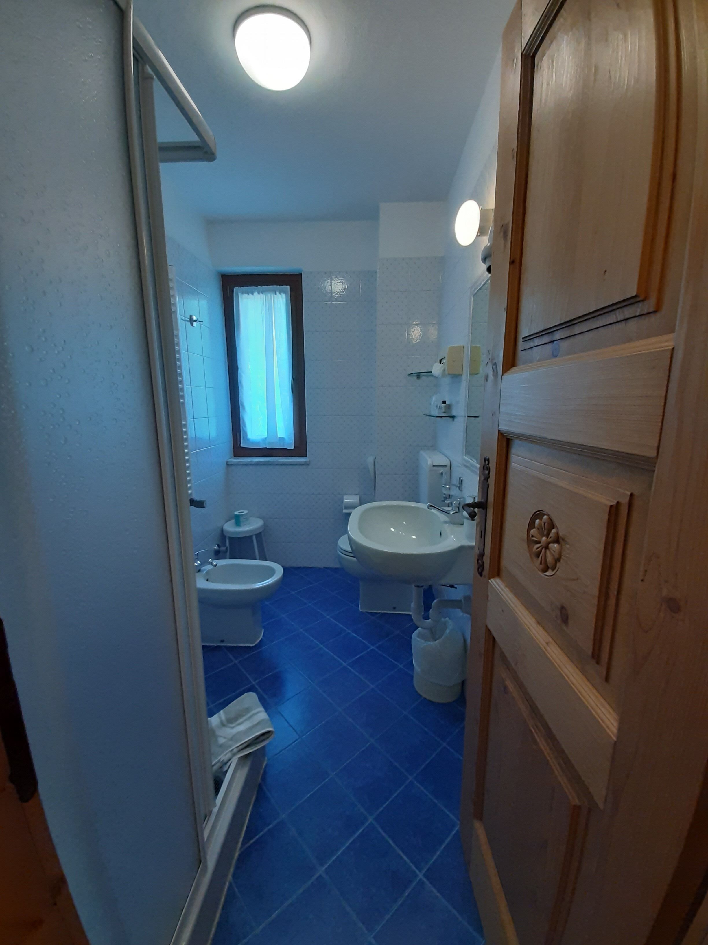 classic double room | bathroom | shower, free toiletries, hair dryer, bidet