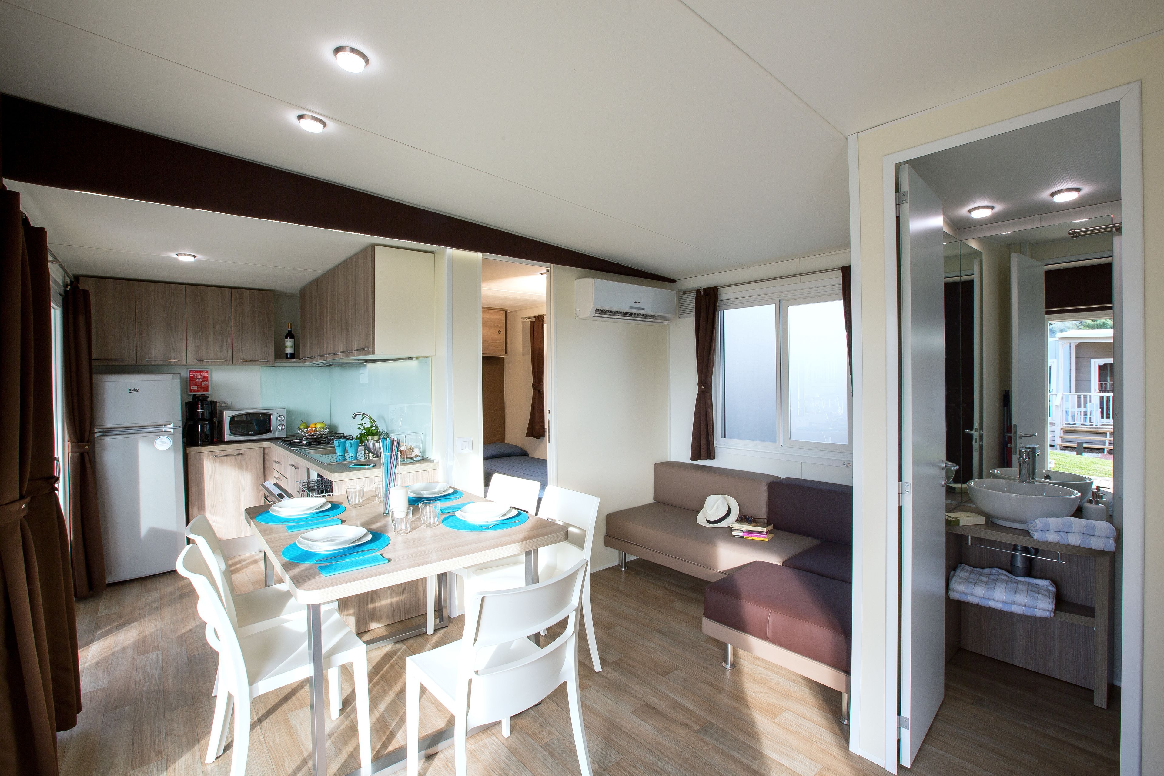 Fridge, stovetop, cookware/dishes/utensils