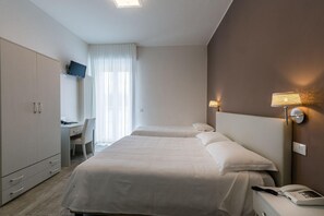 Desk, free WiFi, bed sheets