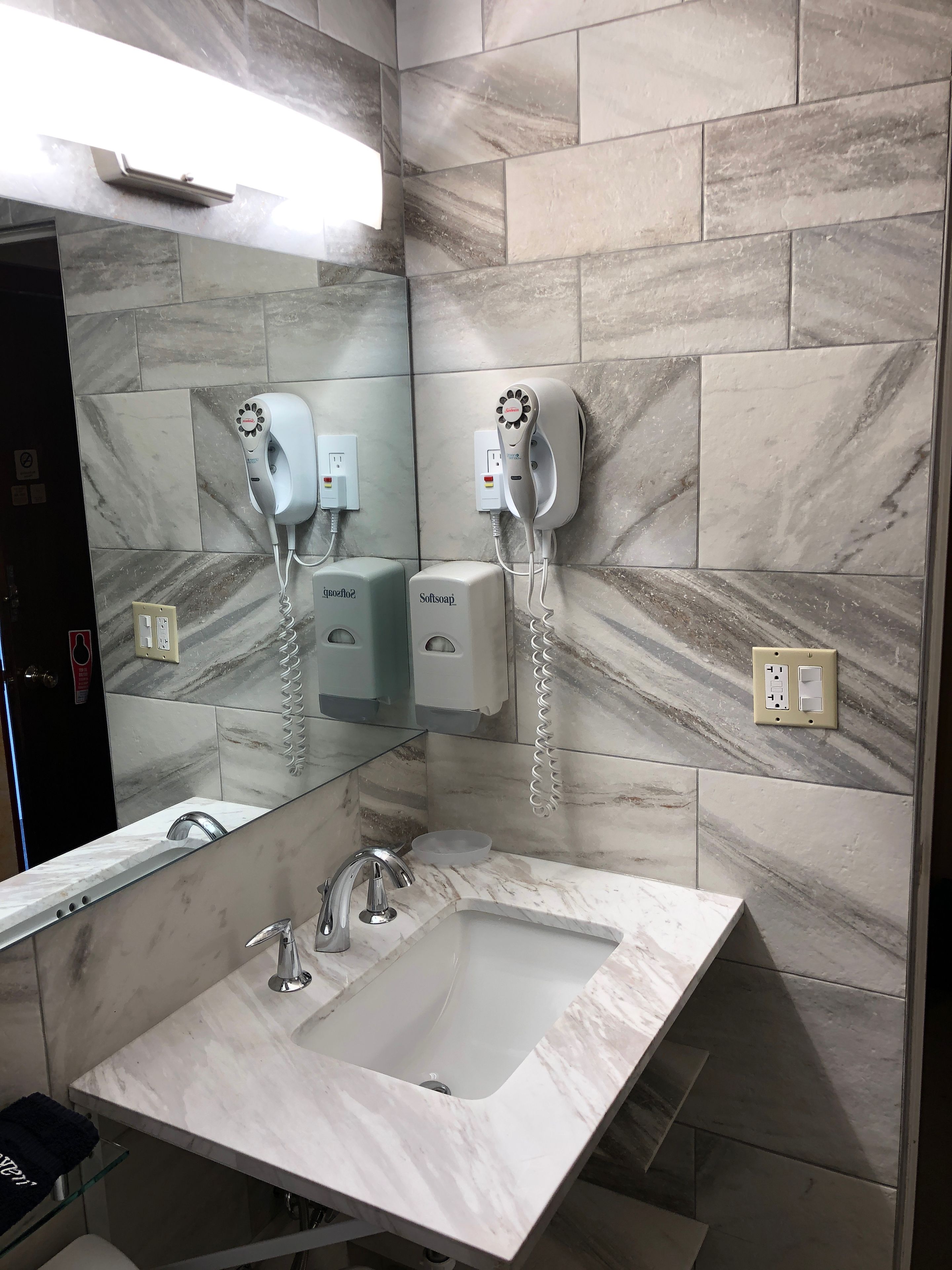 top floor room | bathroom | combined shower/bathtub, hair dryer, towels