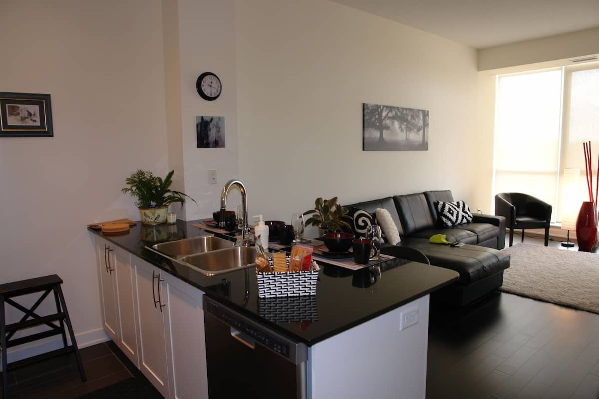 Apartamento, 1 quarto (Picasso) | Cozinha privada | Geladeira, micro-ondas, cooktop, lava-louças