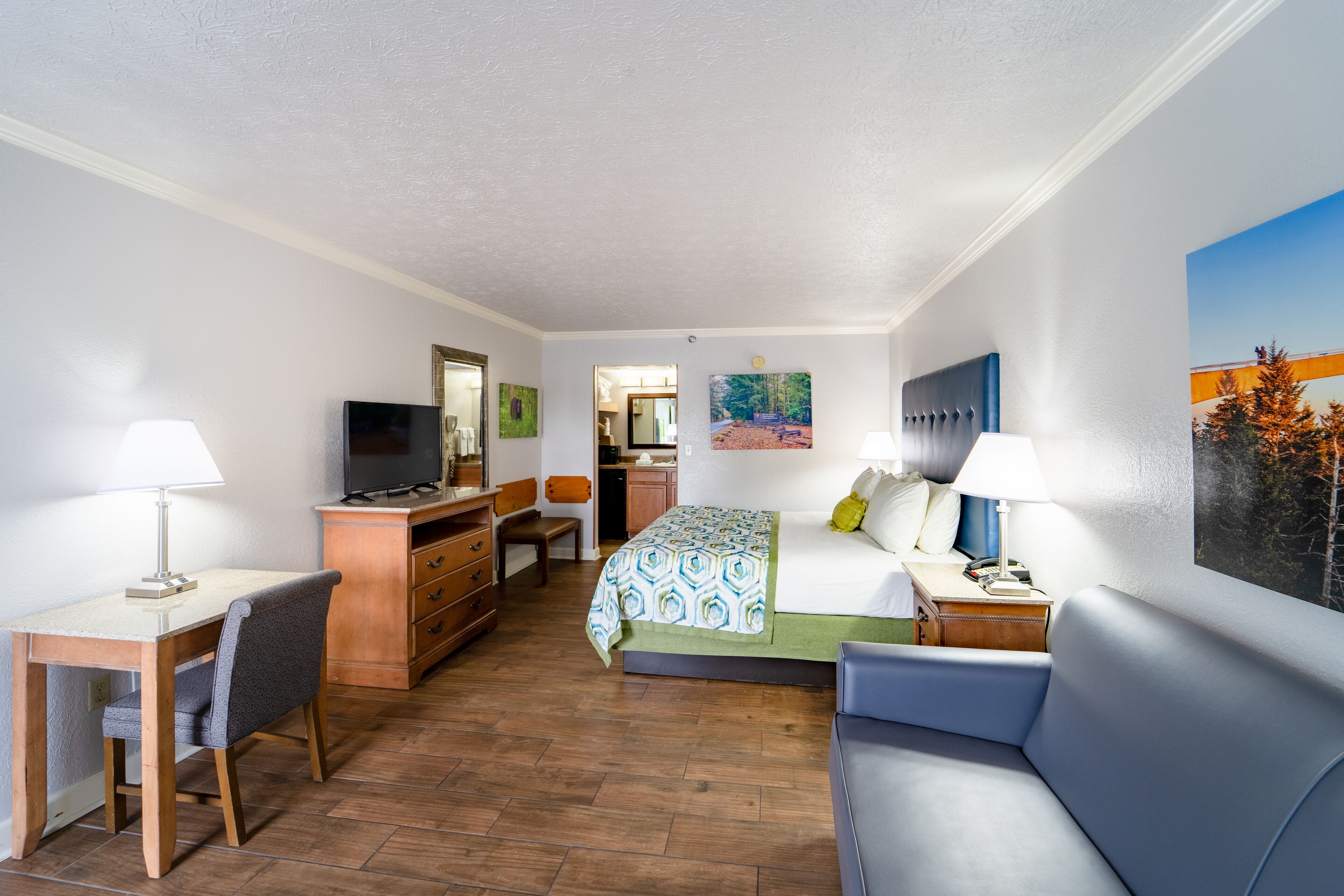 room | living area | 43-inch flat-screen tv with satellite channels, tv