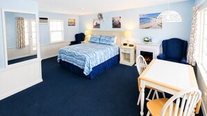 Classic Room, 1 King Bed, Fireplace | Soundproofing, iron/ironing board, cribs (surcharge) - A Beach Breeze Inn (West Harwich)