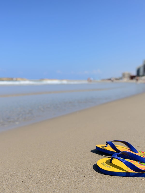 On the beach, free beach shuttle