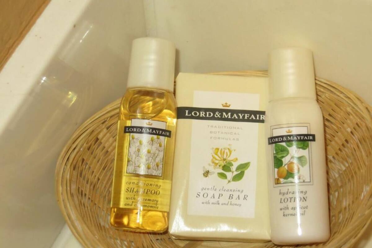 combined shower/bathtub, hair dryer, towels