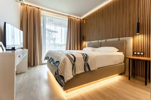Apartment, 1 Bedroom | Minibar, in-room safe, soundproofing, free WiFi