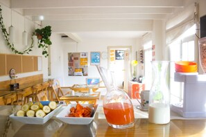 Free daily self-service breakfast