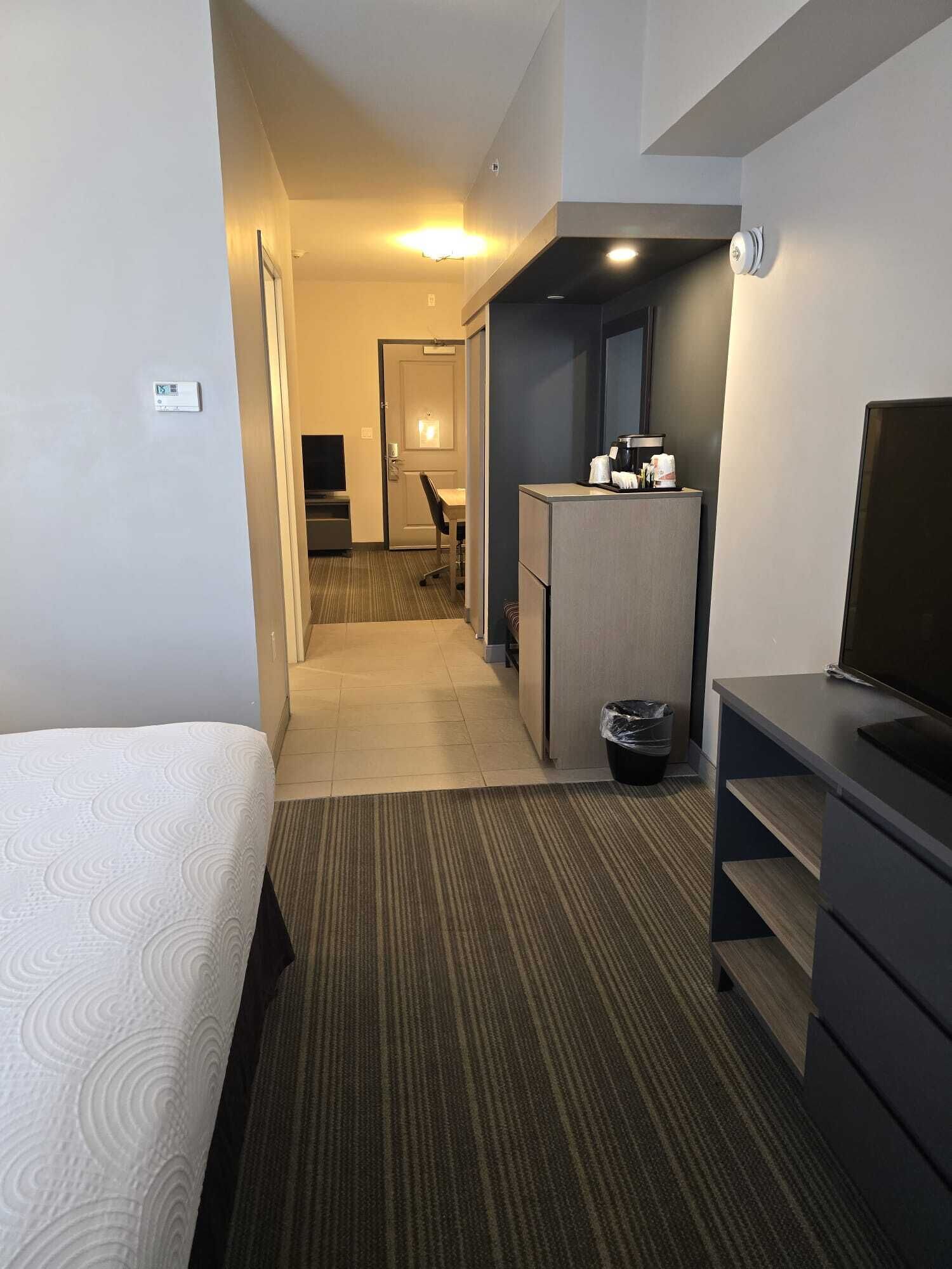 Suite, 1 King Bed, Non Smoking (Upgrade) | Desk, laptop workspace, blackout drapes, iron/ironing board