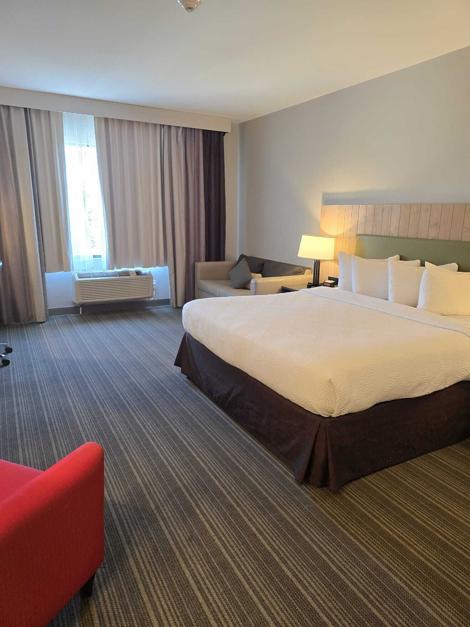 Room, 1 King Bed with Sofa bed, Non Smoking | Desk, laptop workspace, blackout drapes, iron/ironing board