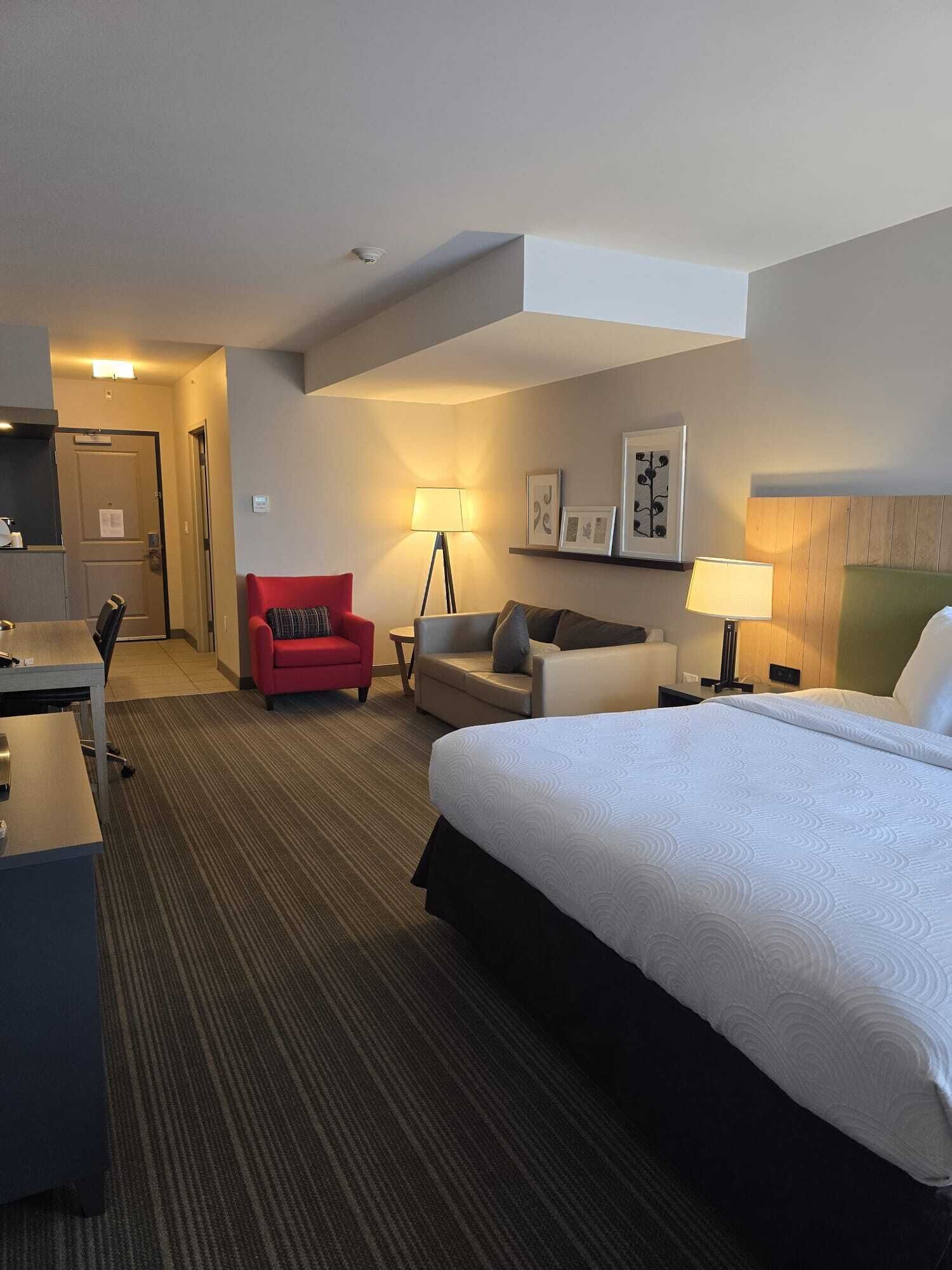 Studio Suite, 1 King Bed with Sofa bed, Non Smoking | Desk, laptop workspace, blackout drapes, iron/ironing board