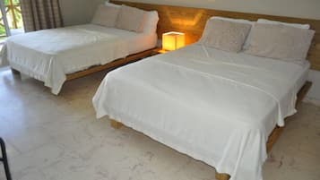 Desk, free WiFi, bed sheets