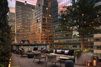 Rooftop terrace at The Knickerbocker Hotel