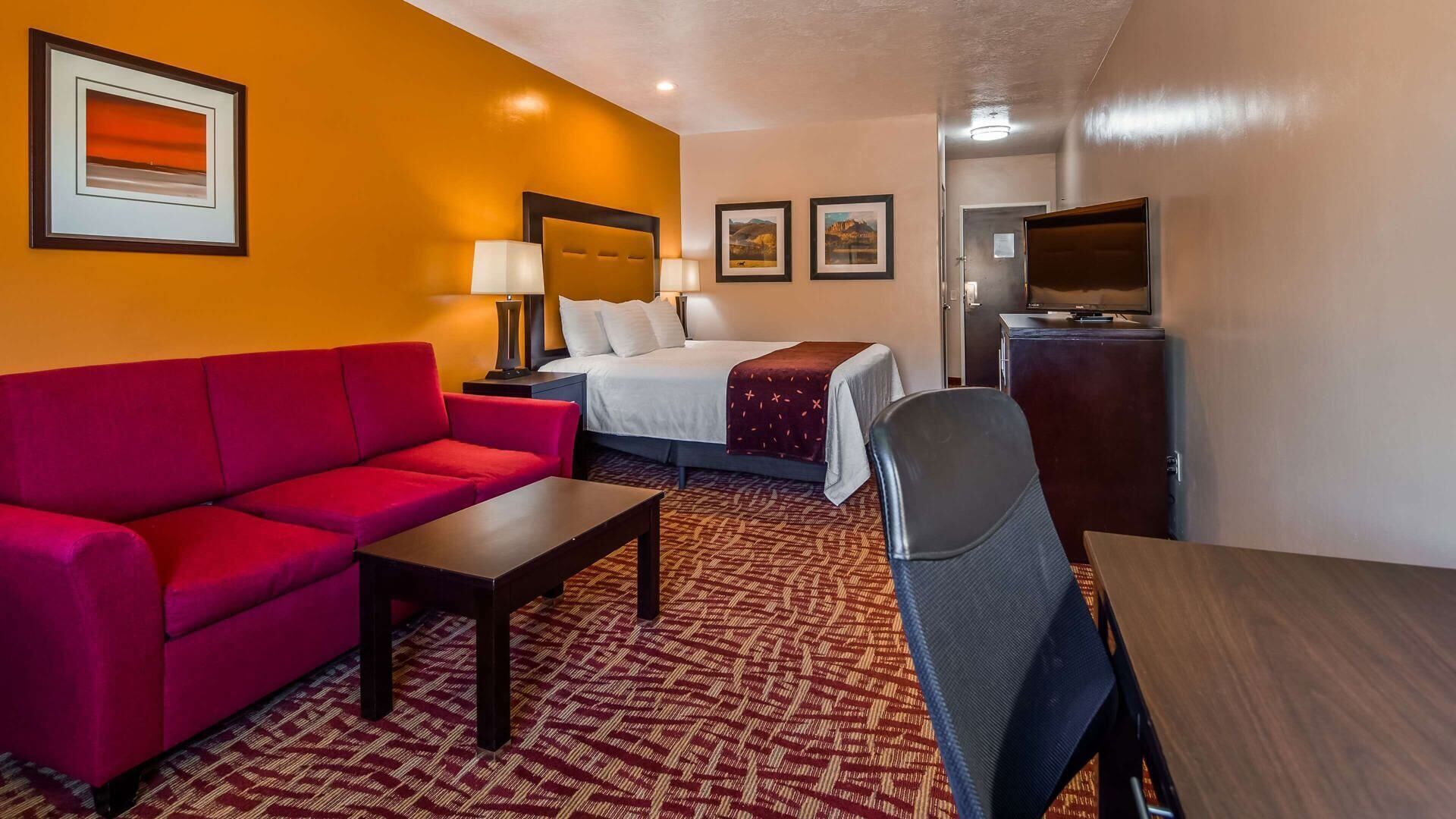 Pillow-top beds, in-room safe, desk, iron/ironing board