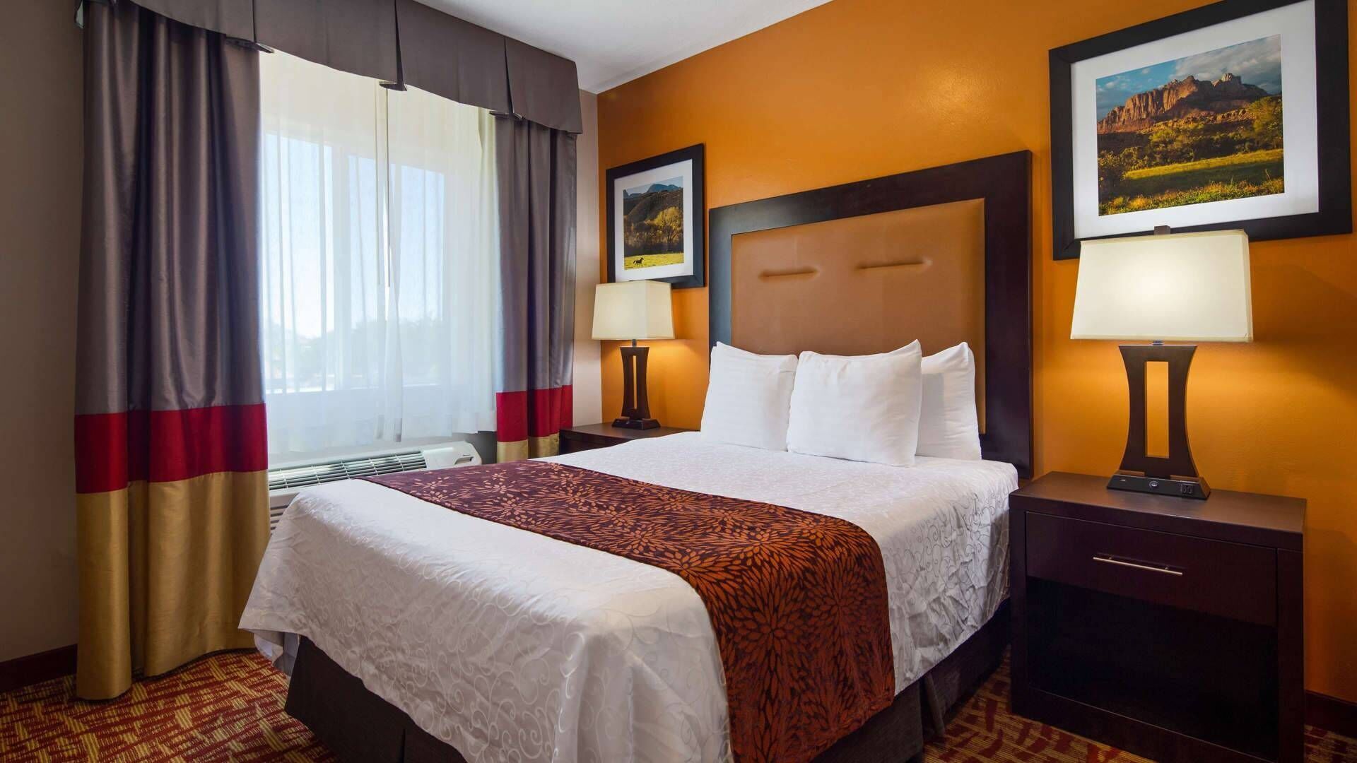 Pillow-top beds, in-room safe, desk, iron/ironing board