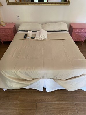 Hypo-allergenic bedding, minibar, blackout curtains, bed sheets