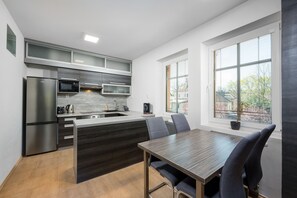 Suite, 2 Bedrooms (#6) | Private kitchen | Fridge, microwave, stovetop, coffee/tea maker - Apartma SunGarden Liberec (Liberec)